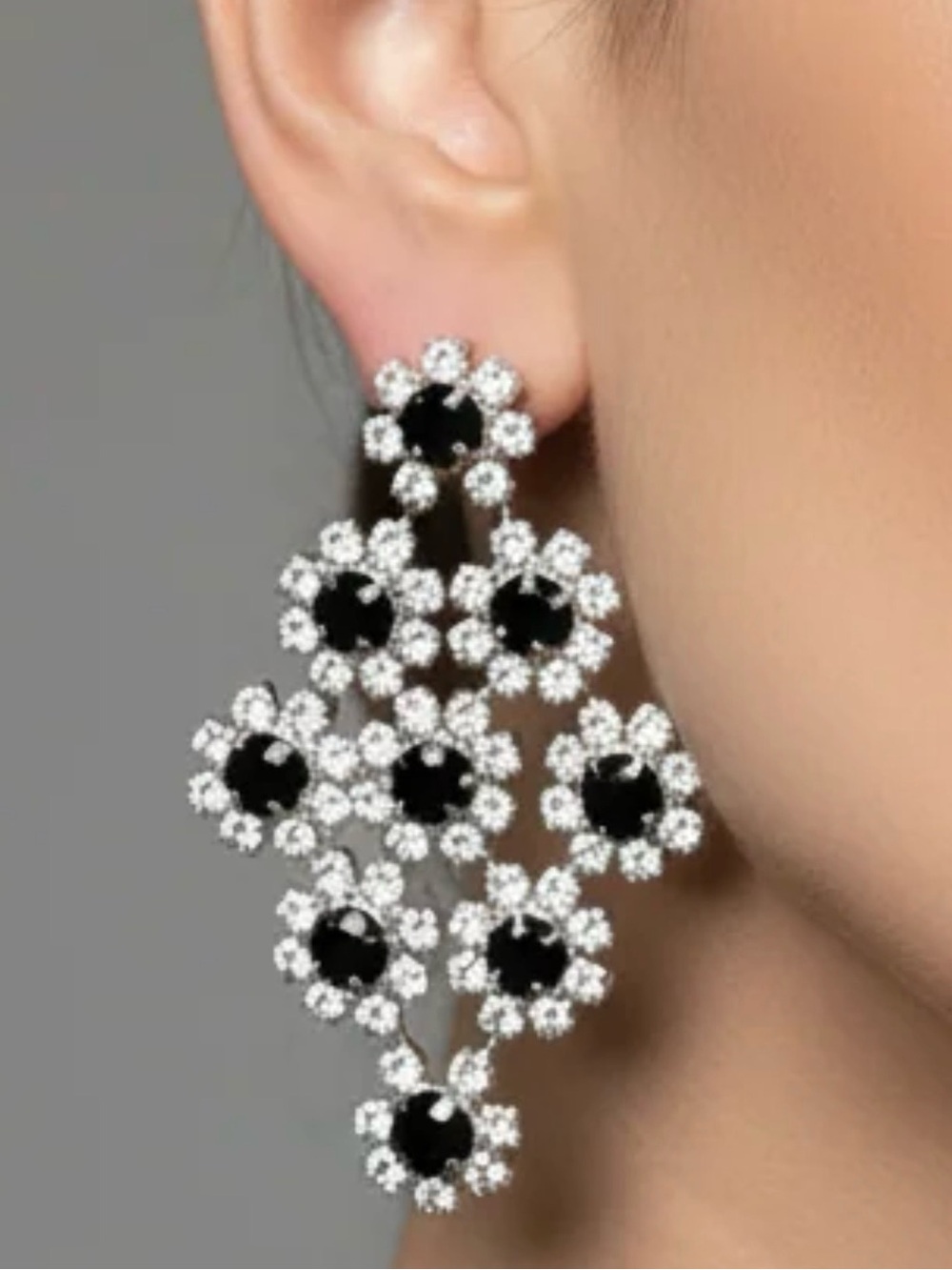 Black and White Earrings.